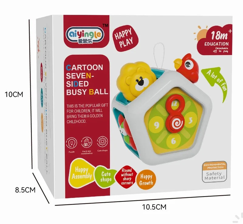 Baby Busy Board Cube Montessori Sensory Activity Toy