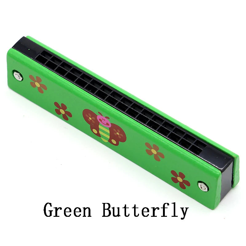 Wooden Harmonica Musical Instrument Toy for Kids