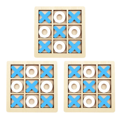 Wooden Tic Tac Toe Game Montessori XO Puzzle Board Toy