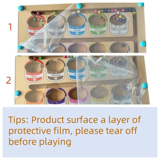 Magnetic Maze Toy with Digital Bead Puzzle Board