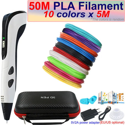 3D Printing Pen for Kids with LCD Screen & 200M PLA Filament
