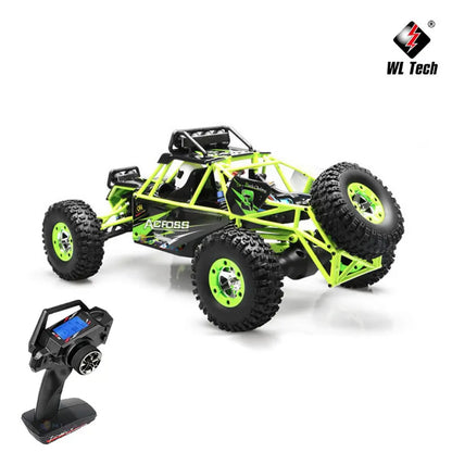 WLtoys 12428 1:12 4WD RC Off-Road Racing Car – 50KM/H High Speed Alloy Climbing Truck with LED Lights