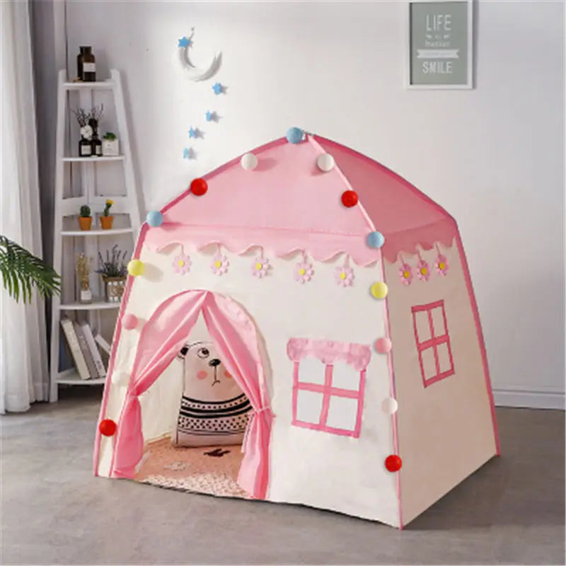 Kids Play Tent Indoor Outdoor Foldable Princess Playhouse