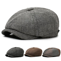 Unisex Newsboy Hat Retro Cotton Beret Flat Cap