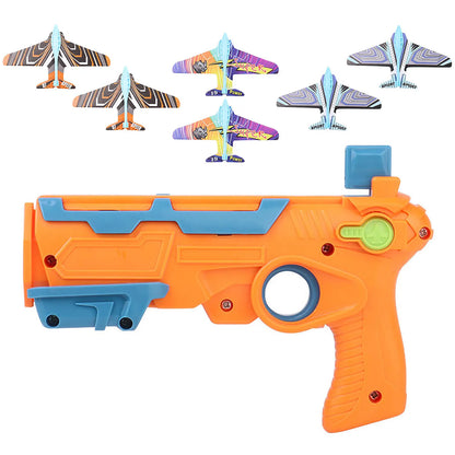 Airplane Launcher Toy Set with Foam Glider Planes