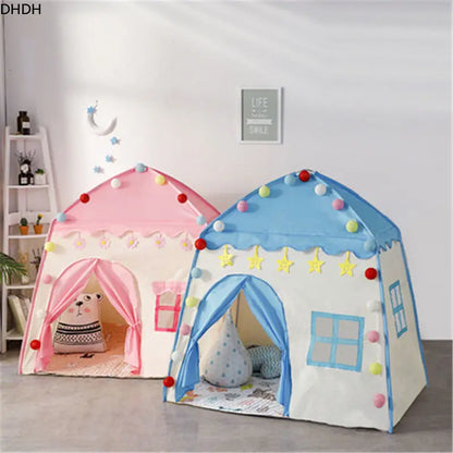 Kids Play Tent Indoor Outdoor Foldable Princess Playhouse
