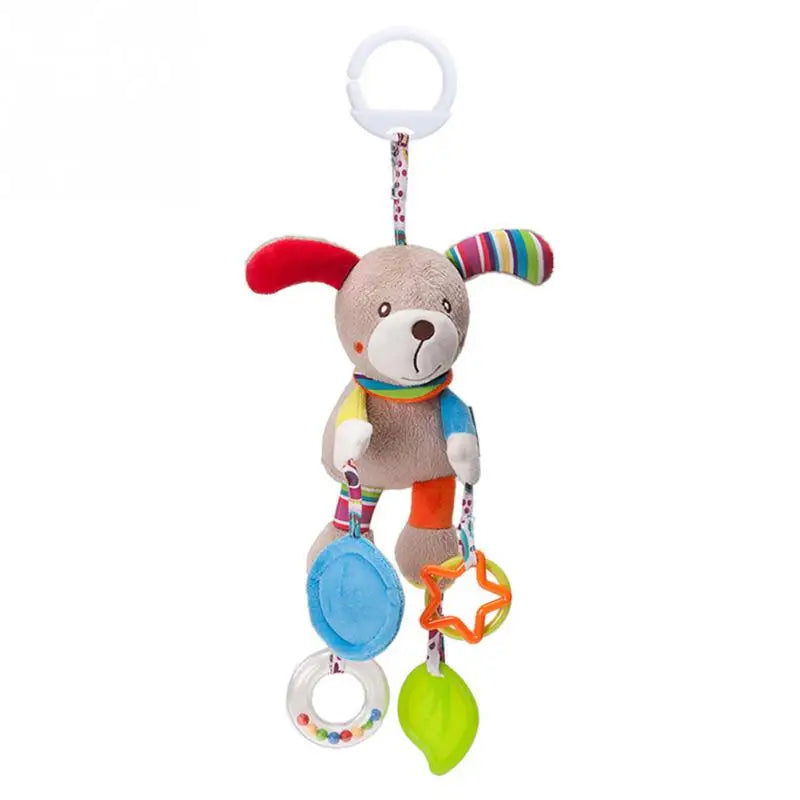 Baby Plush Rattle Toy with Teether Giraffe Zebra Handbell