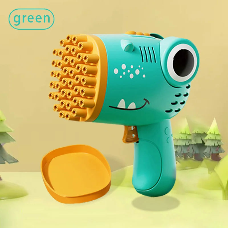 Dinosaur Bubble Gun 40 Hole Electric Bubble Machine