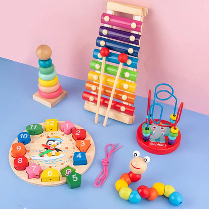 Montessori Wooden 3D Puzzle Toy for Early Learning