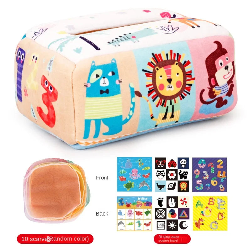 Magic Tissue Box Toy Montessori Sensory Learning Activity
