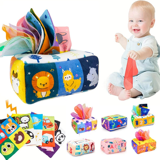 Magic Tissue Box Toy Montessori Sensory Learning Activity