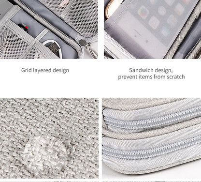 Electronic Cable Organizer Bag Waterproof Travel Storage Case
