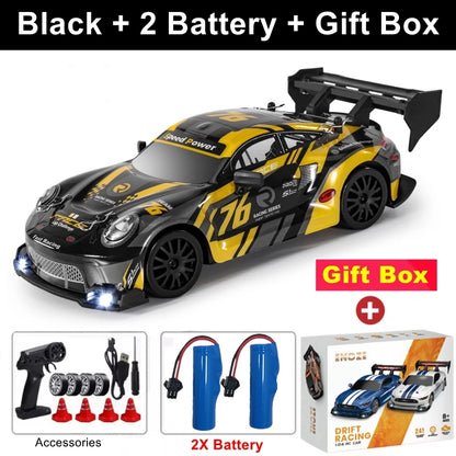 1:24 4WD RC Drift Car with LED Lights – High Speed Remote Control Racing Car