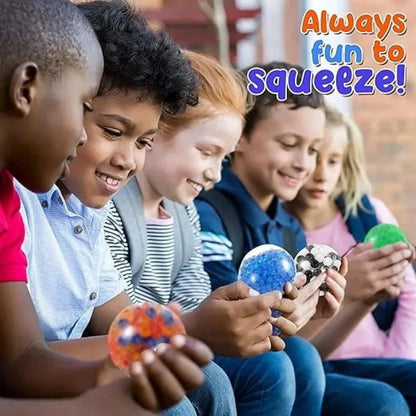6PCS Stress Relief Balls – Rainbow Sensory Fidget Toy Set