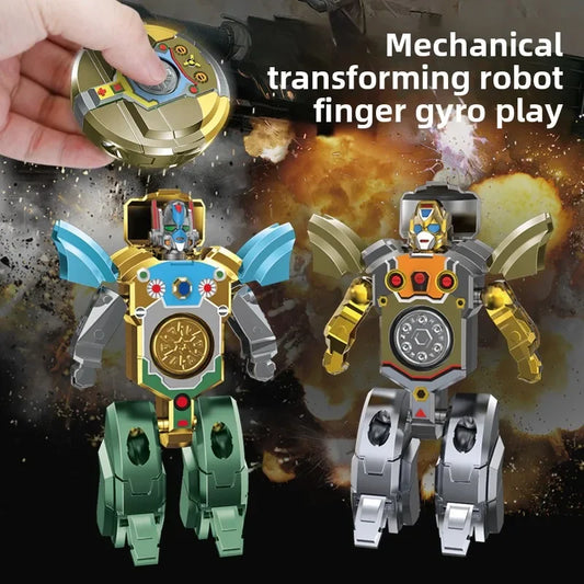 Transforming Robot Fidget Toy – Rotating Gyroscope Spinner
