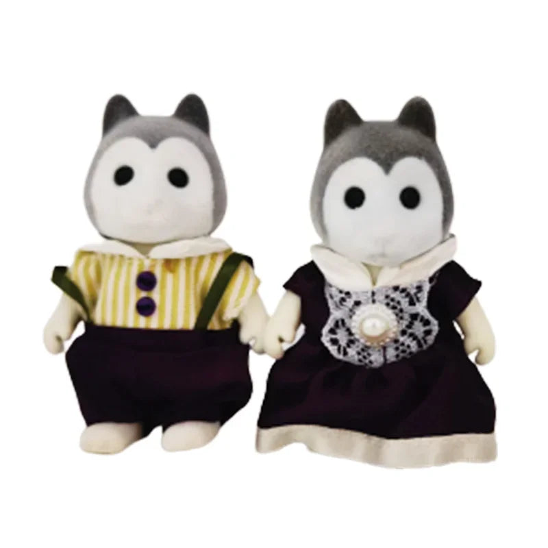 Forest Animal Dollhouse Accessories Mini Animal Family Set