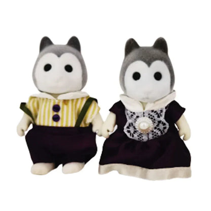 Forest Animal Dollhouse Accessories Mini Animal Family Set