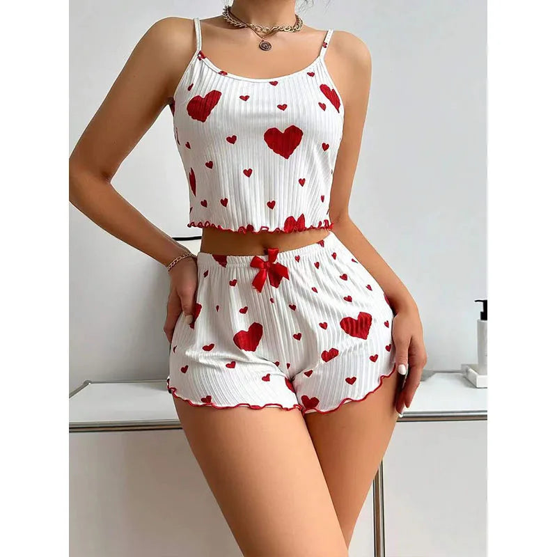 Women's Pajama Set 2 Piece Tank Top & Shorts Sleepwear
