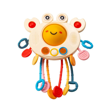 Pull String Sensory Toy Silicone Montessori Baby Teether