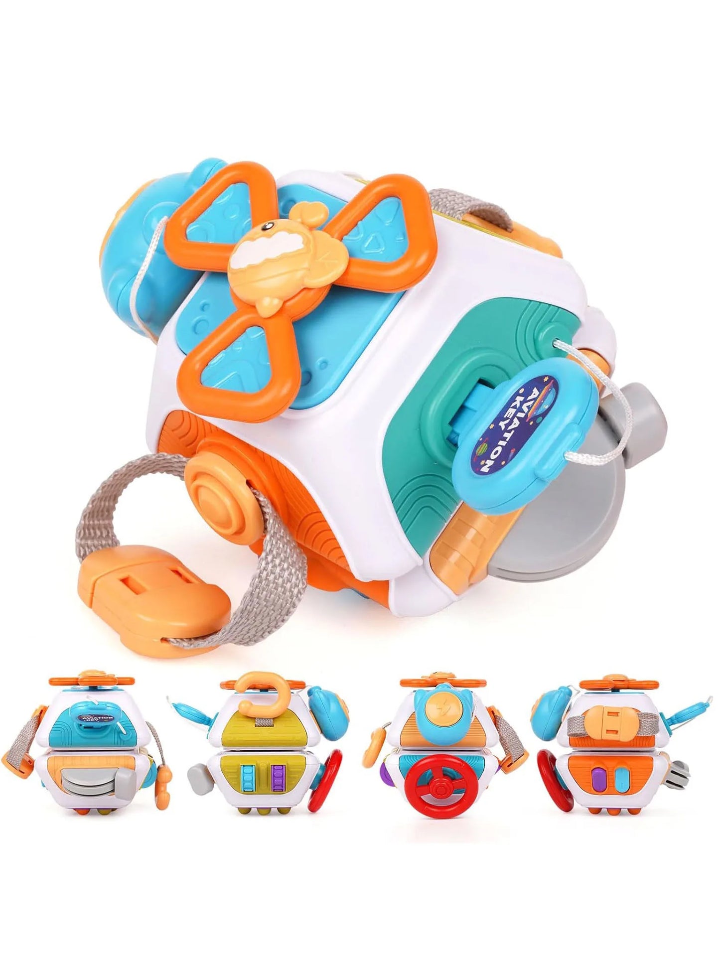 Baby Busy Board Cube Montessori Sensory Activity Toy