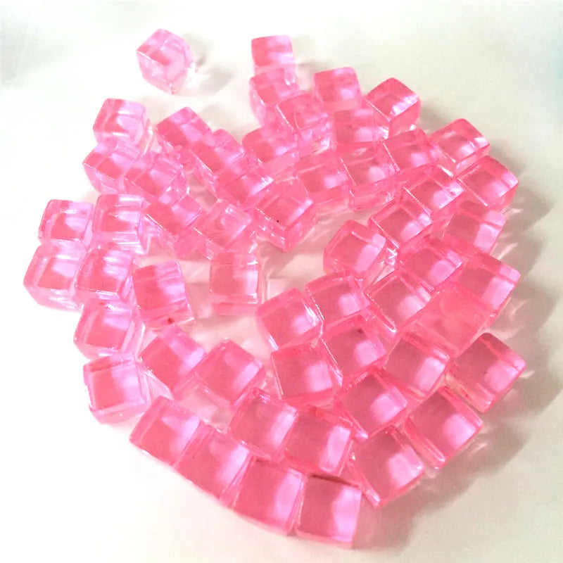 Transparent Cube Game Pieces Set – 50PCS Colorful Crystal Cubes