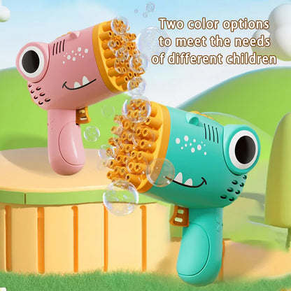 Dinosaur Bubble Gun 40 Hole Electric Bubble Machine