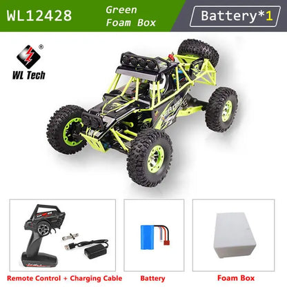 WLtoys 12428 1:12 4WD RC Off-Road Racing Car – 50KM/H High Speed Alloy Climbing Truck with LED Lights