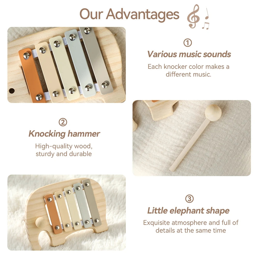 Wooden Kids Xylophone Montessori Musical Instrument Toy