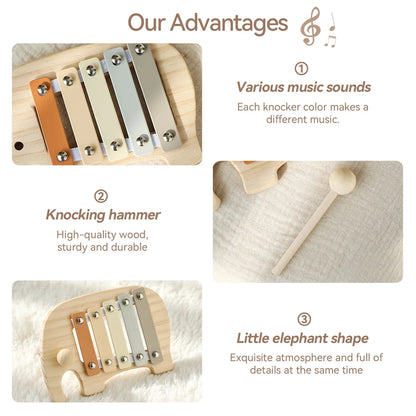 Wooden Kids Xylophone Montessori Musical Instrument Toy