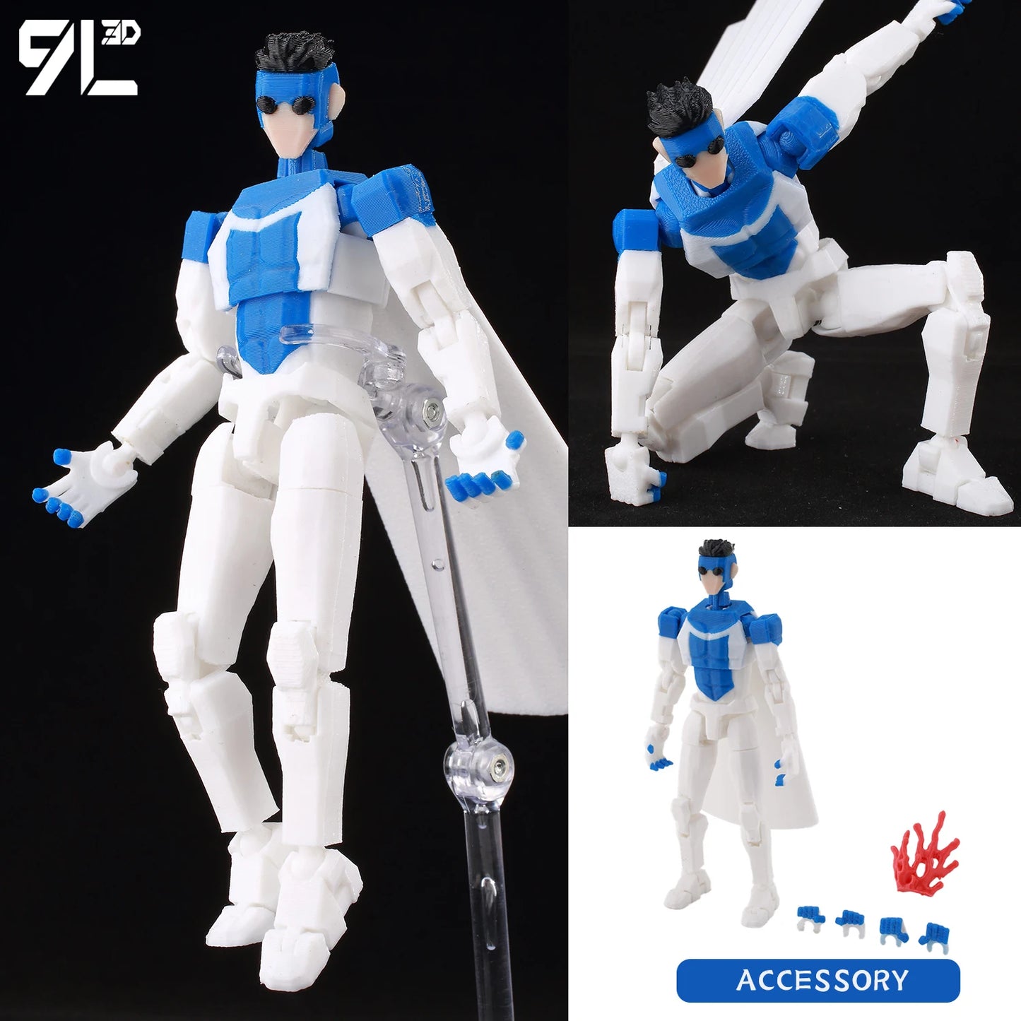 14cm Multi Jointed Action Figure 3D Printed Poseable Collectible Toy