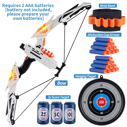 Kids Archery Set with LED Bow and Soft Dart Arrows