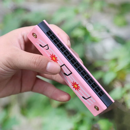 Wooden Harmonica Musical Instrument Toy for Kids