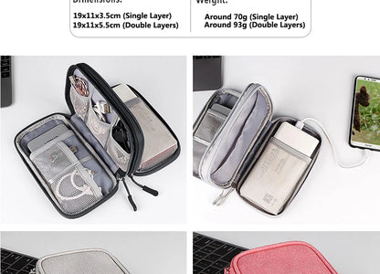 Electronic Cable Organizer Bag Waterproof Travel Storage Case