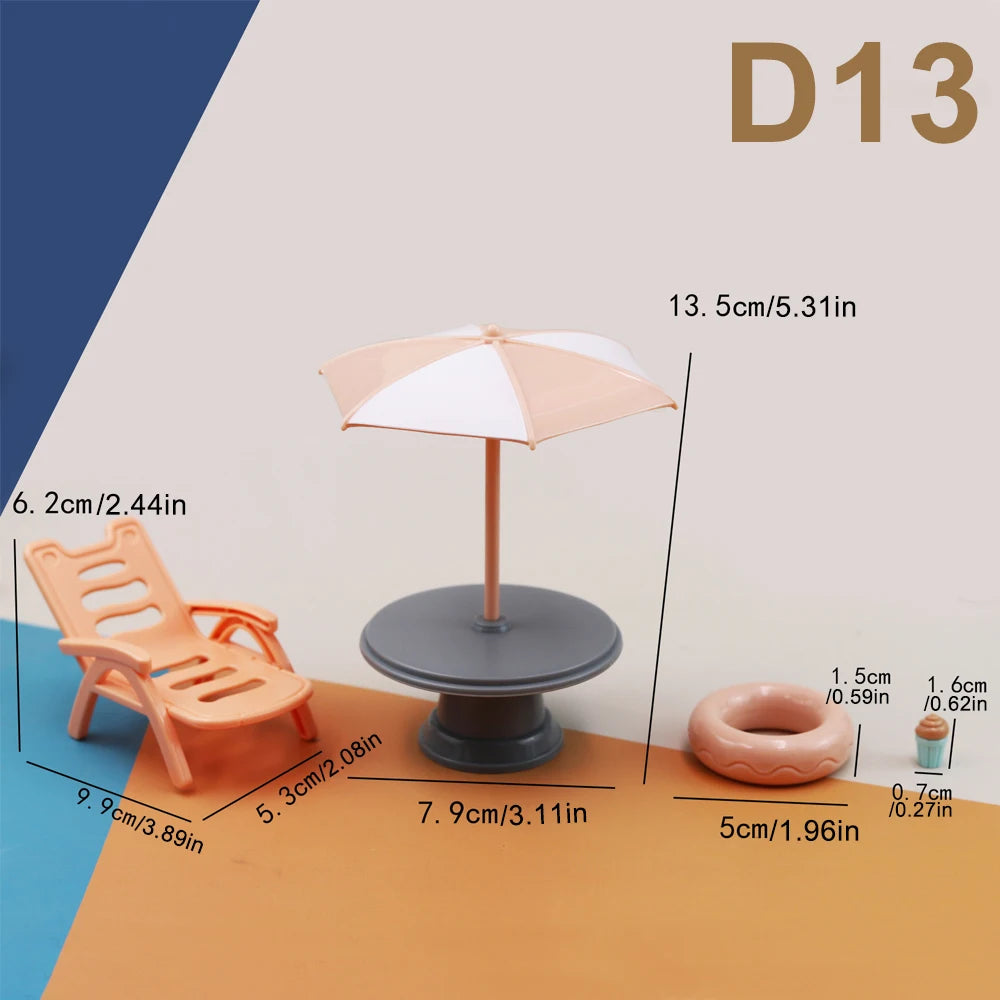 1:12 Miniature Dollhouse Furniture Set Pretend Play Accessories
