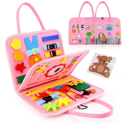 Montessori Busy Board Sensory Learning Toy for Toddlers