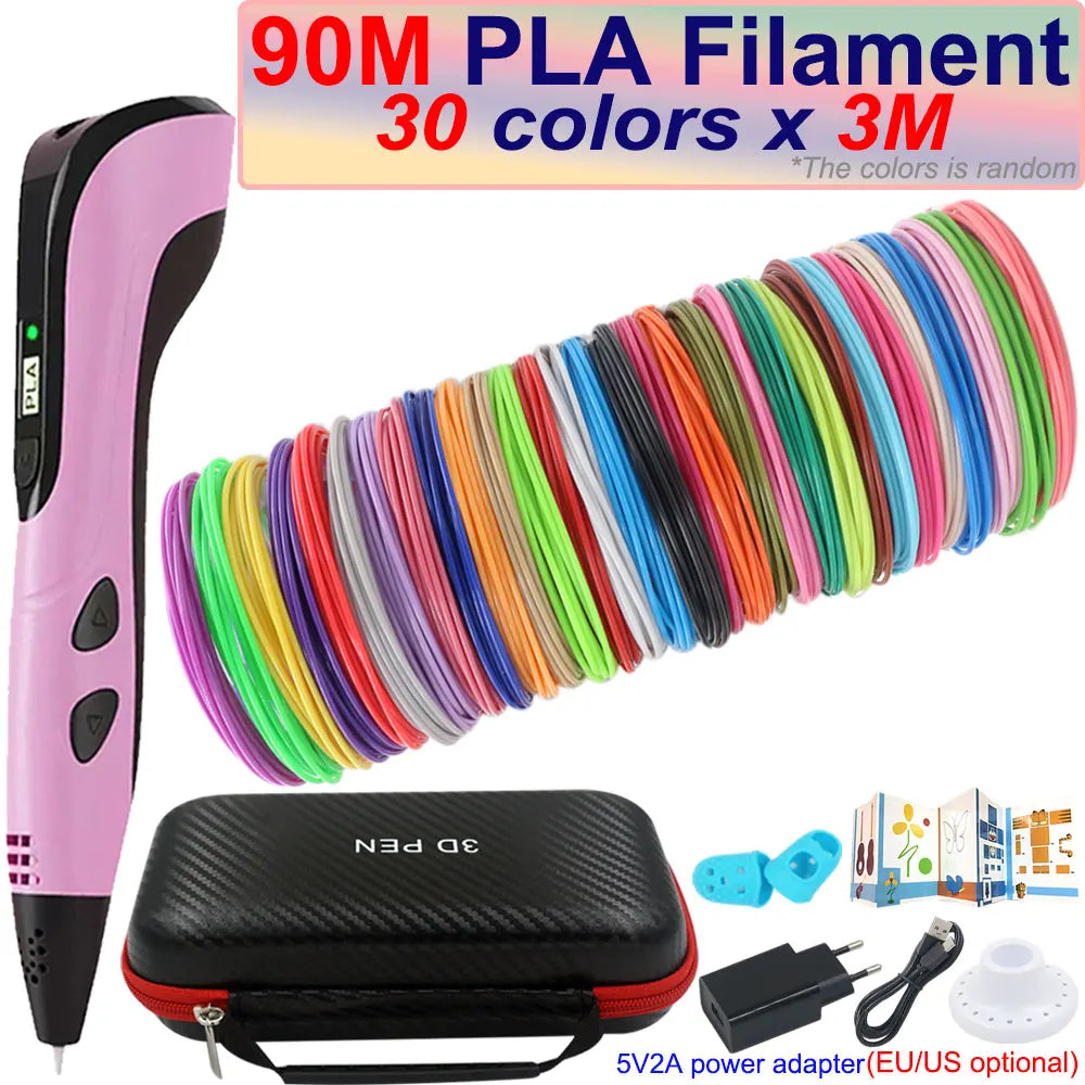 3D Printing Pen for Kids with LCD Screen & 200M PLA Filament