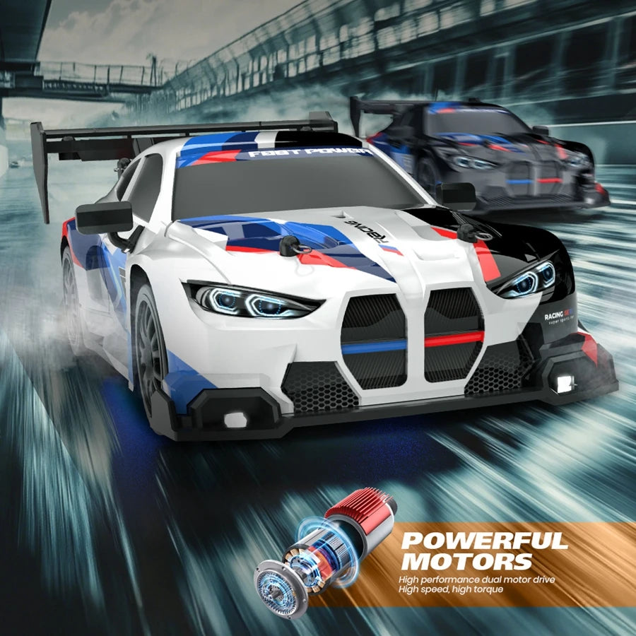 1:24 4WD RC Drift Car with LED Lights – High Speed Remote Control Racing Car