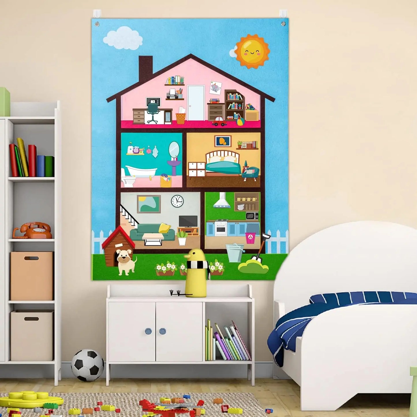Felt Busy Board 4 in 1 Interactive Story Learning Set