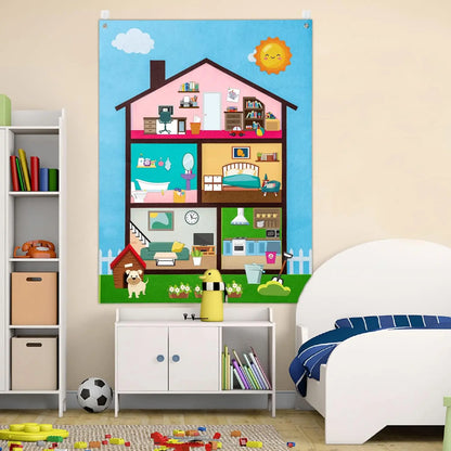 Felt Busy Board 4 in 1 Interactive Story Learning Set