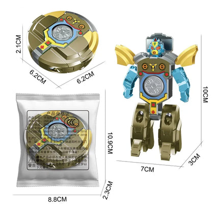 Transforming Robot Fidget Toy – Rotating Gyroscope Spinner