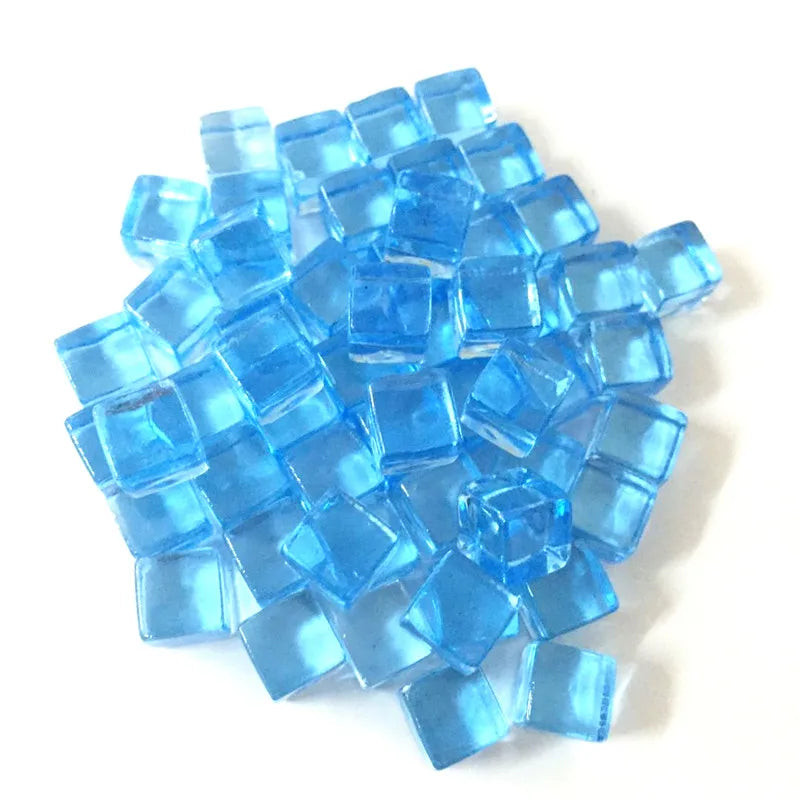 Transparent Cube Game Pieces Set – 50PCS Colorful Crystal Cubes