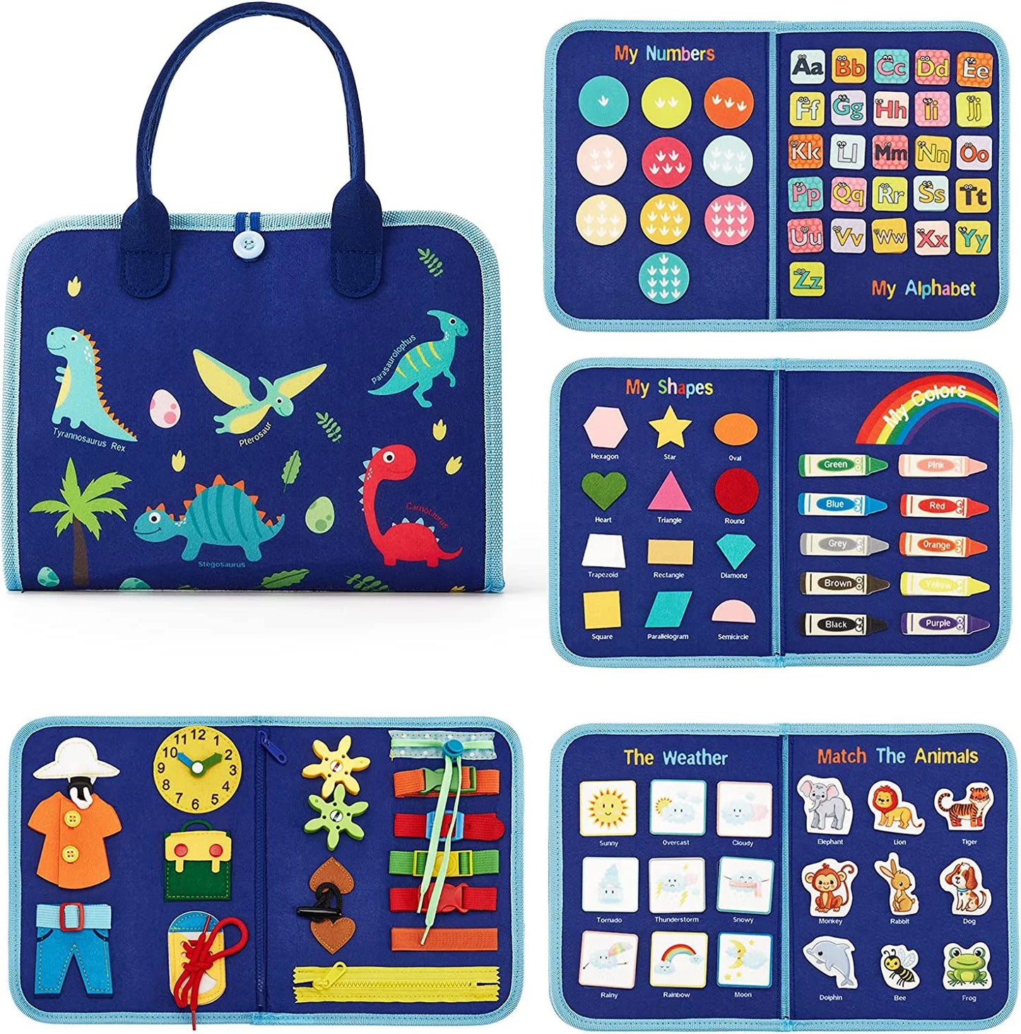 Montessori Busy Board for Toddler Learning Activities