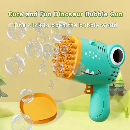 Dinosaur Bubble Gun 40 Hole Electric Bubble Machine
