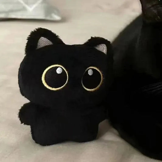 Black Cat Plush Toy Soft Cushion for Kids Room Decor Gift