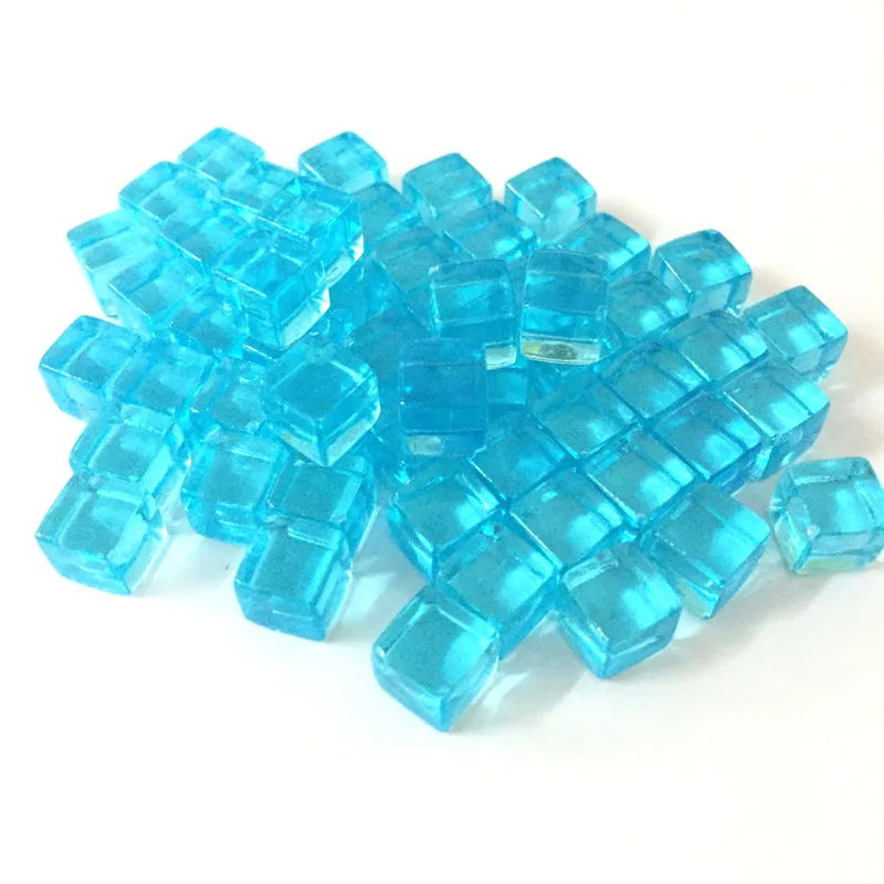 Transparent Cube Game Pieces Set – 50PCS Colorful Crystal Cubes
