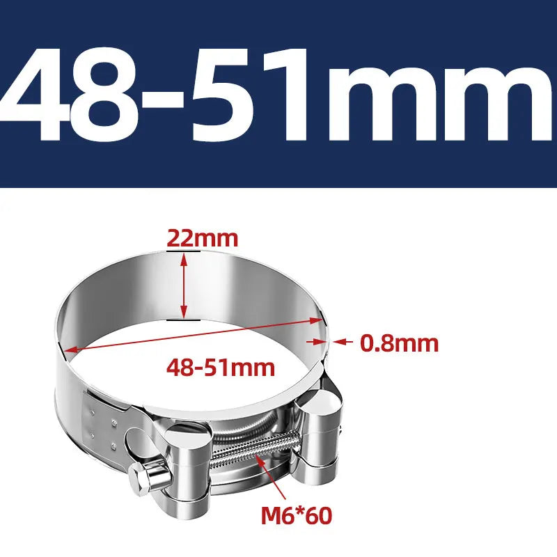 304 Stainless Steel Hose Clamp for Air Water Fuel Pipes