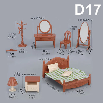 1:12 Miniature Dollhouse Furniture Set Pretend Play Accessories