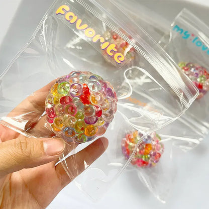 Squishy Stress Ball with Ice Beads for Sensory Play