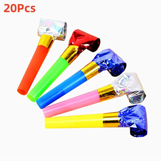 Party Blowouts 20Pcs Colorful Kids Party Noisemakers Set