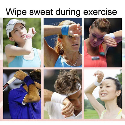 Sports Wrist Sweatbands 2PCS Tennis Fitness Wristbands